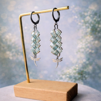 Boucles d’oreilles – Libellule d’Azur