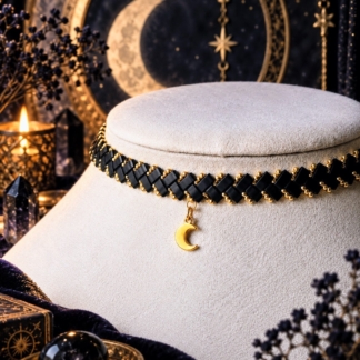 Nox Aurum - Ras de cou talisman tissé à la main