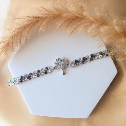 Bracelet arbre de vie tissé avec perles Miyuki