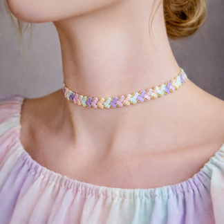 Collier ras de cou – Écume de Rose