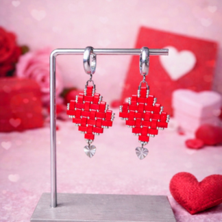 Boucles d'oreilles Coeur Ardent