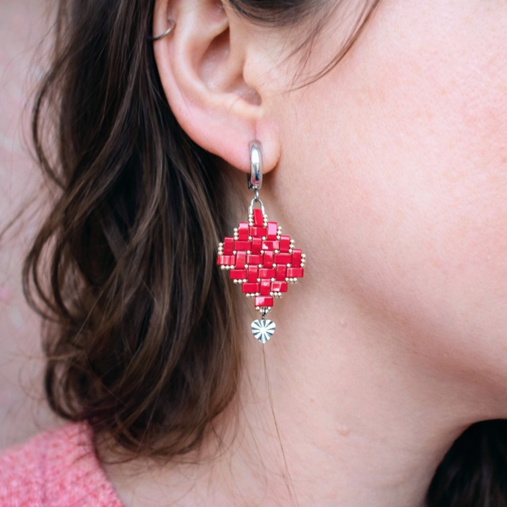 Boucles d'oreilles Coeur Ardent – Image 2