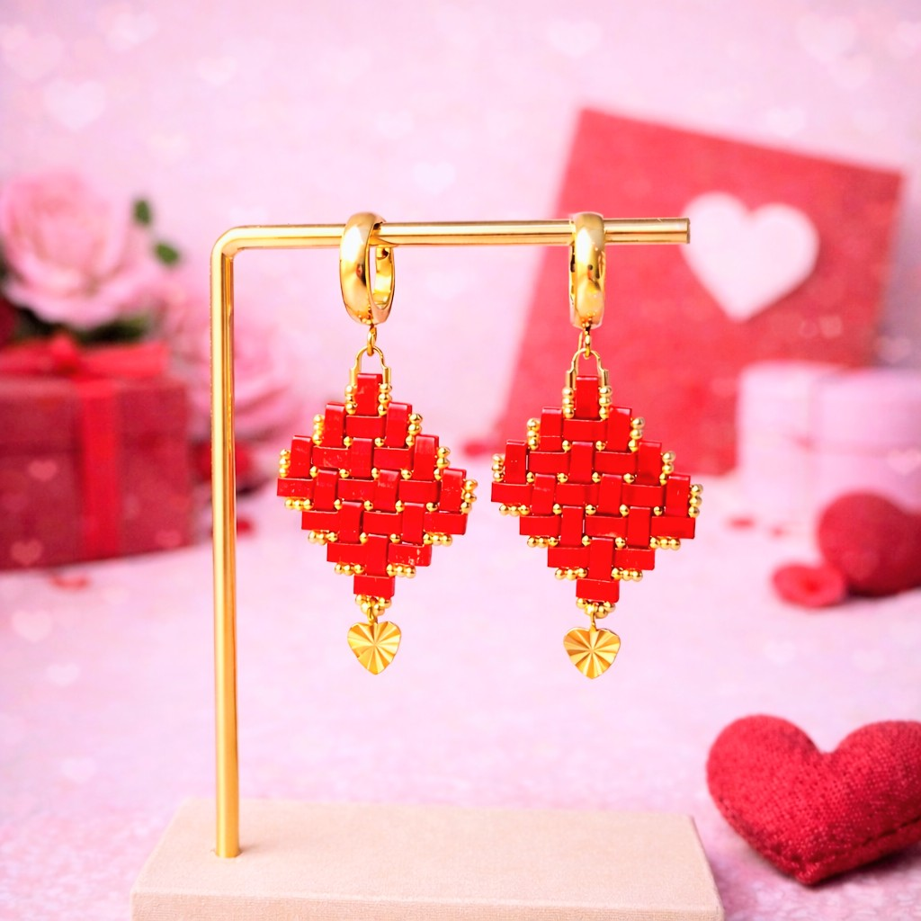 Boucles d'oreilles Coeur Ardent – Image 4