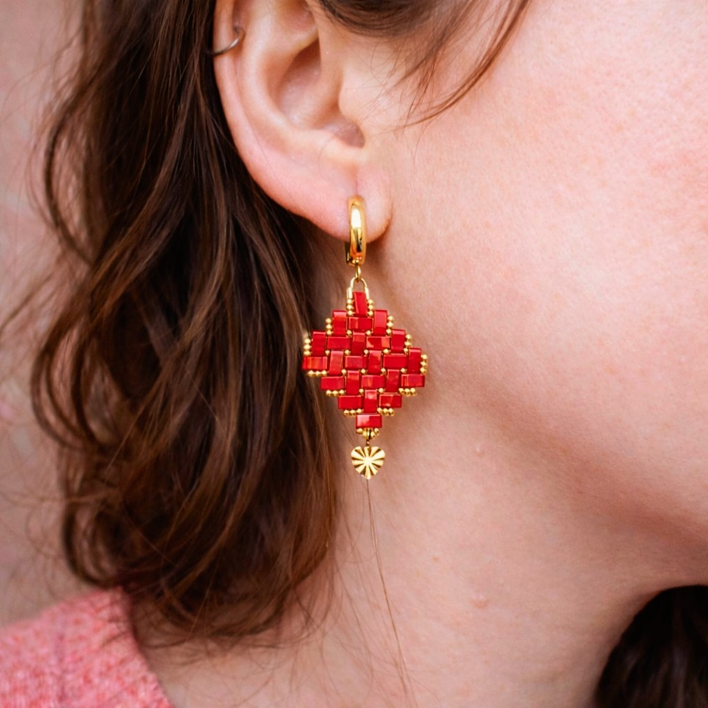 Boucles d'oreilles Coeur Ardent – Image 5