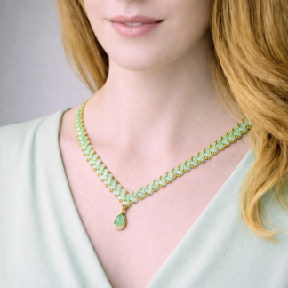 Collier Plastron Tissé – Aveline