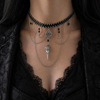 Voile de Nyx - Ras de cou talisman tissé à la main